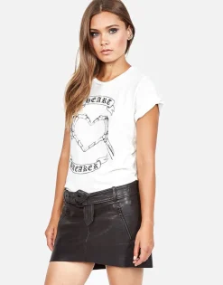 Hot Skeleton Heart Breaker S/S Vintage Tee | Croft By Women Short Sleeve