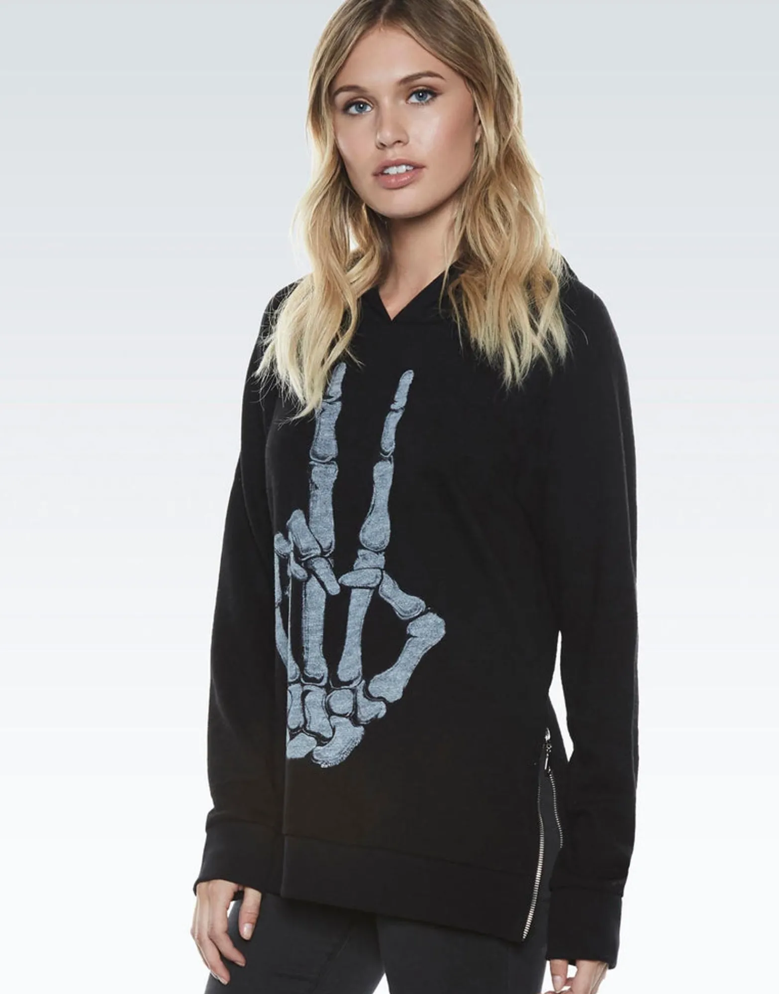 Cheap Skeleton Peace Pullover Hoodie | Corbin By Women Hoodies