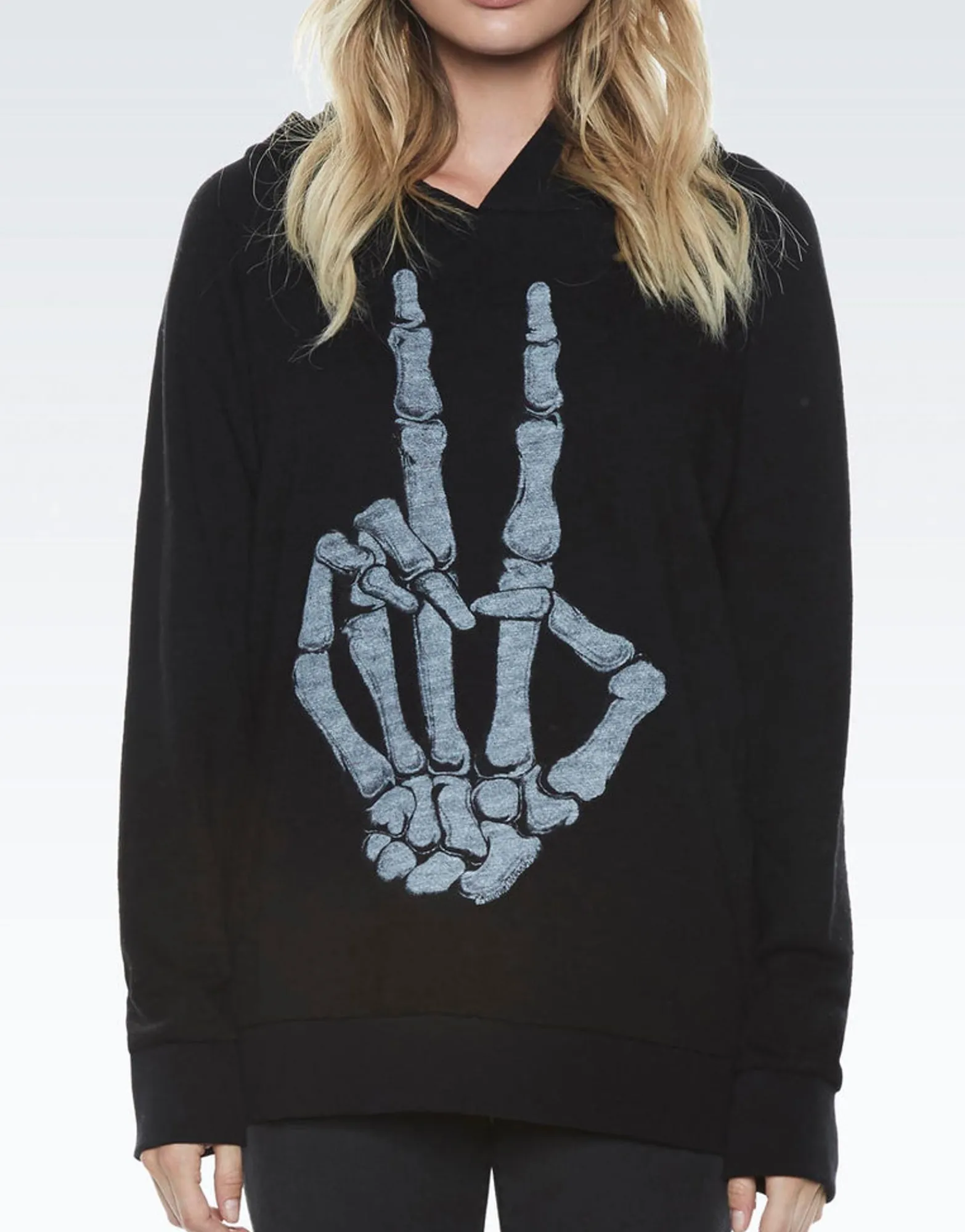 Cheap Skeleton Peace Pullover Hoodie | Corbin By Women Hoodies