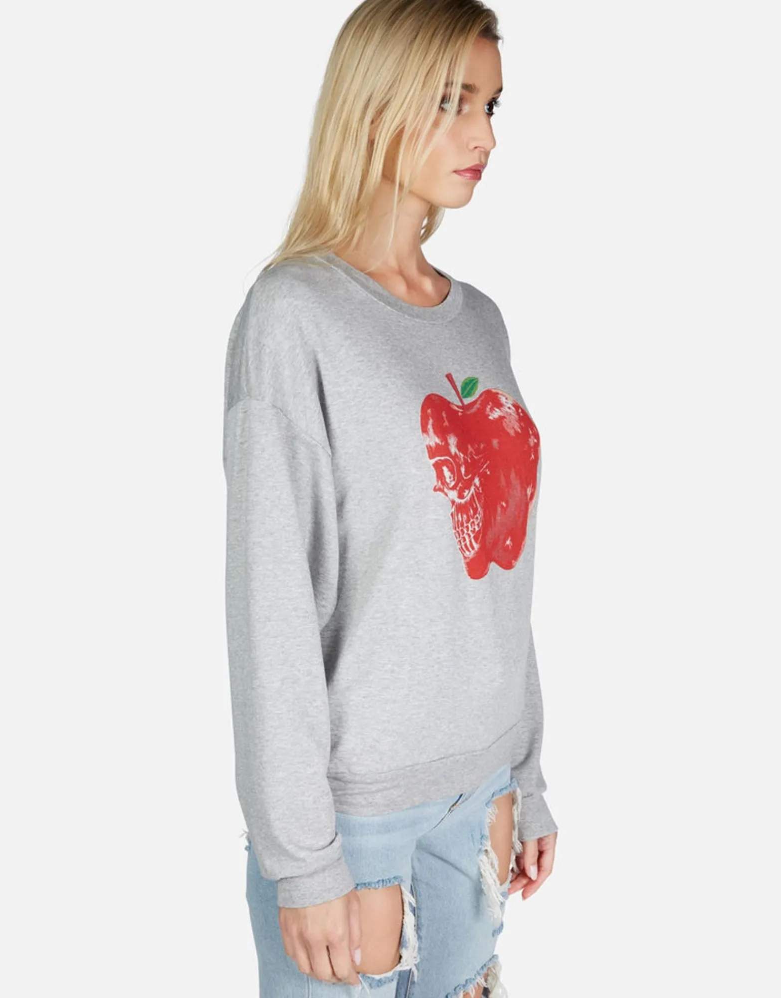 Online Skull Apple L/S Oversized Boyfriend Pullover | Babbs By Women Long Sleeve