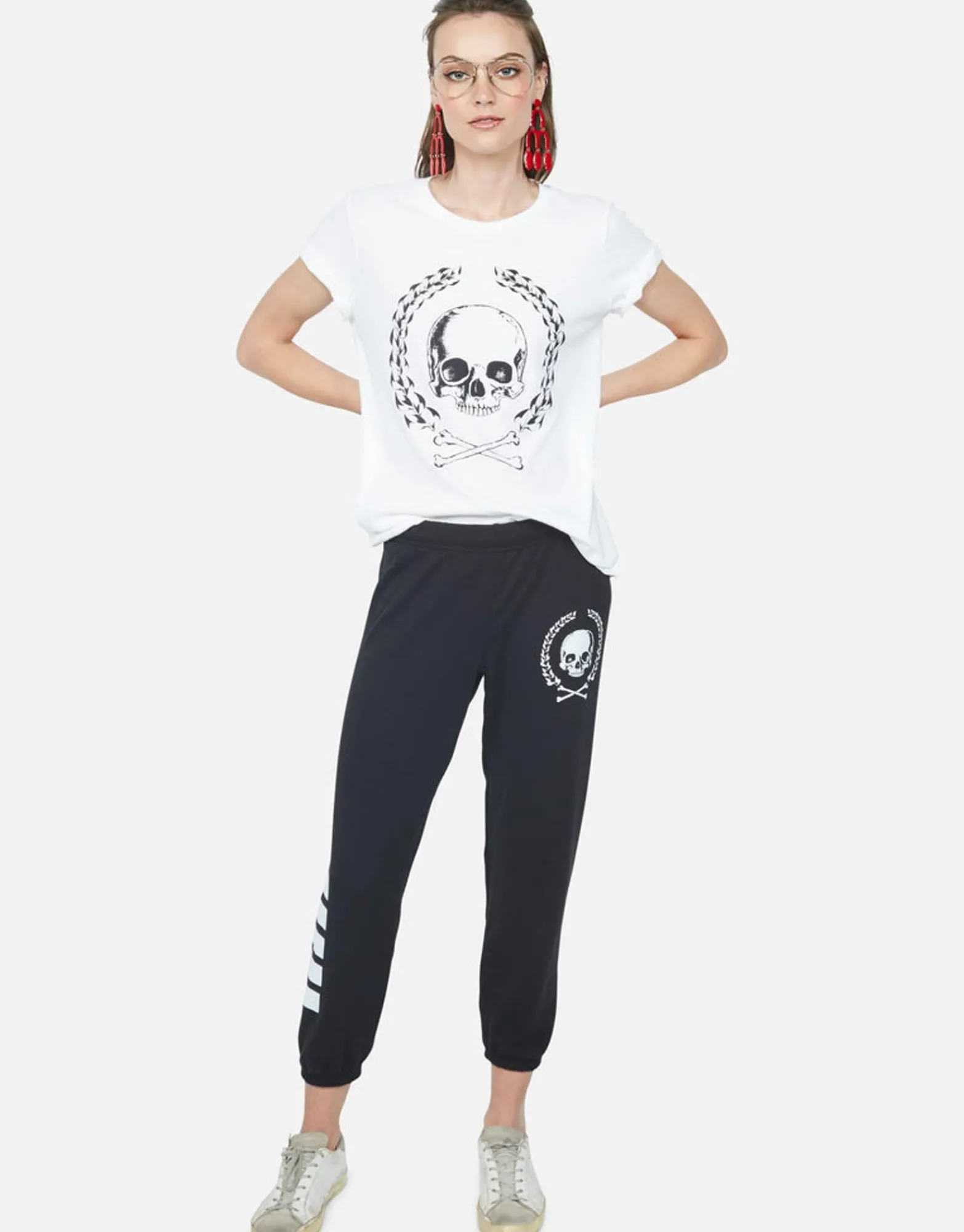 Discount Skull Crest S/S Tee W/ V Cut-Out Back | Moxie By Women Short Sleeve
