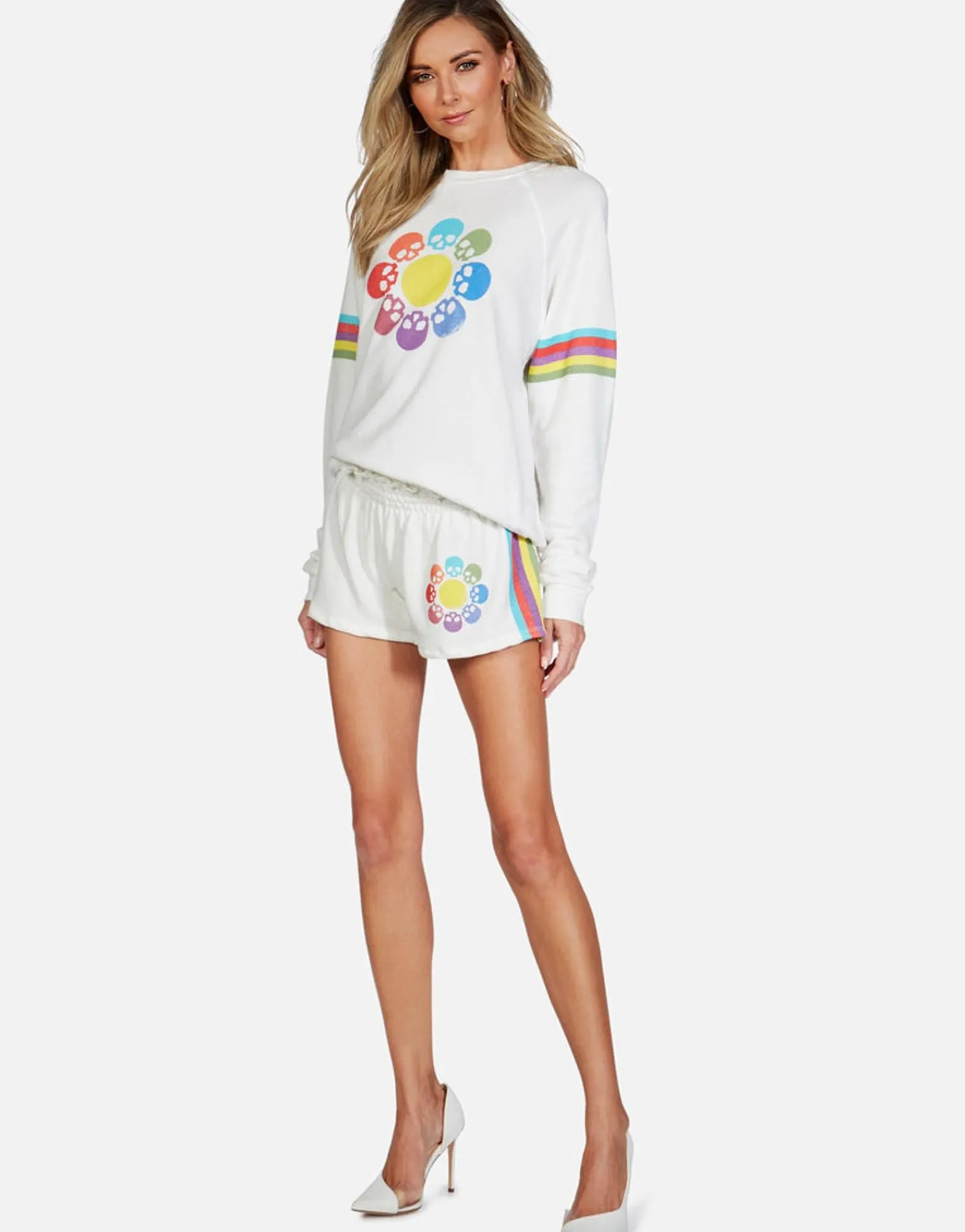 Best Sale Skull Flower L/S Crew Neck Raglan Pullover | Anela By Women Long Sleeve