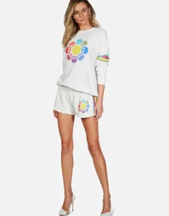 Best Sale Skull Flower L/S Crew Neck Raglan Pullover | Anela By Women Long Sleeve