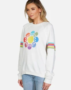 Best Sale Skull Flower L/S Crew Neck Raglan Pullover | Anela By Women Long Sleeve