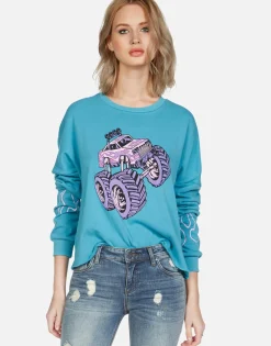 Hot Skull Monster Truck L/S Pullover | Lee By Women Long Sleeve