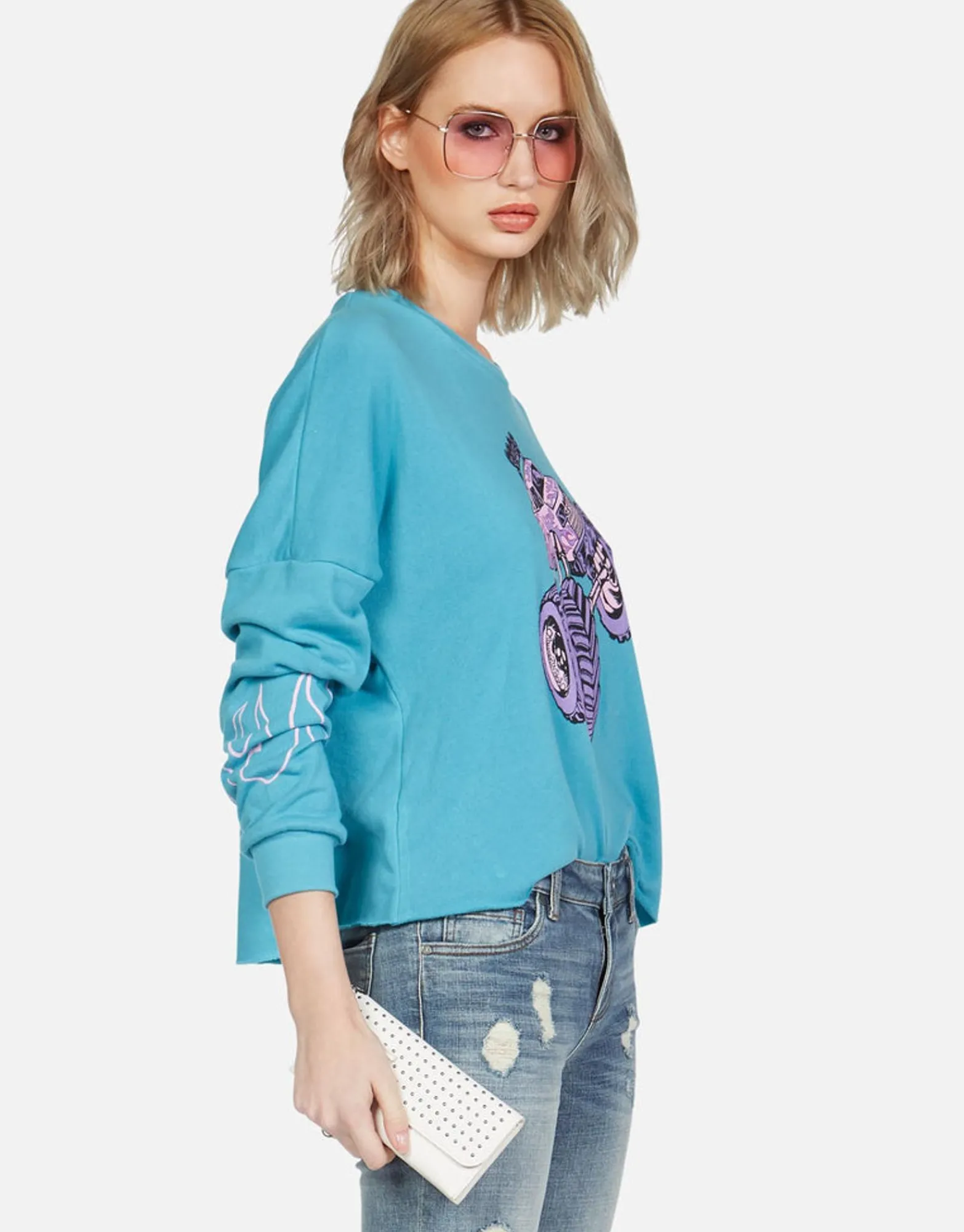 Hot Skull Monster Truck L/S Pullover | Lee By Women Long Sleeve