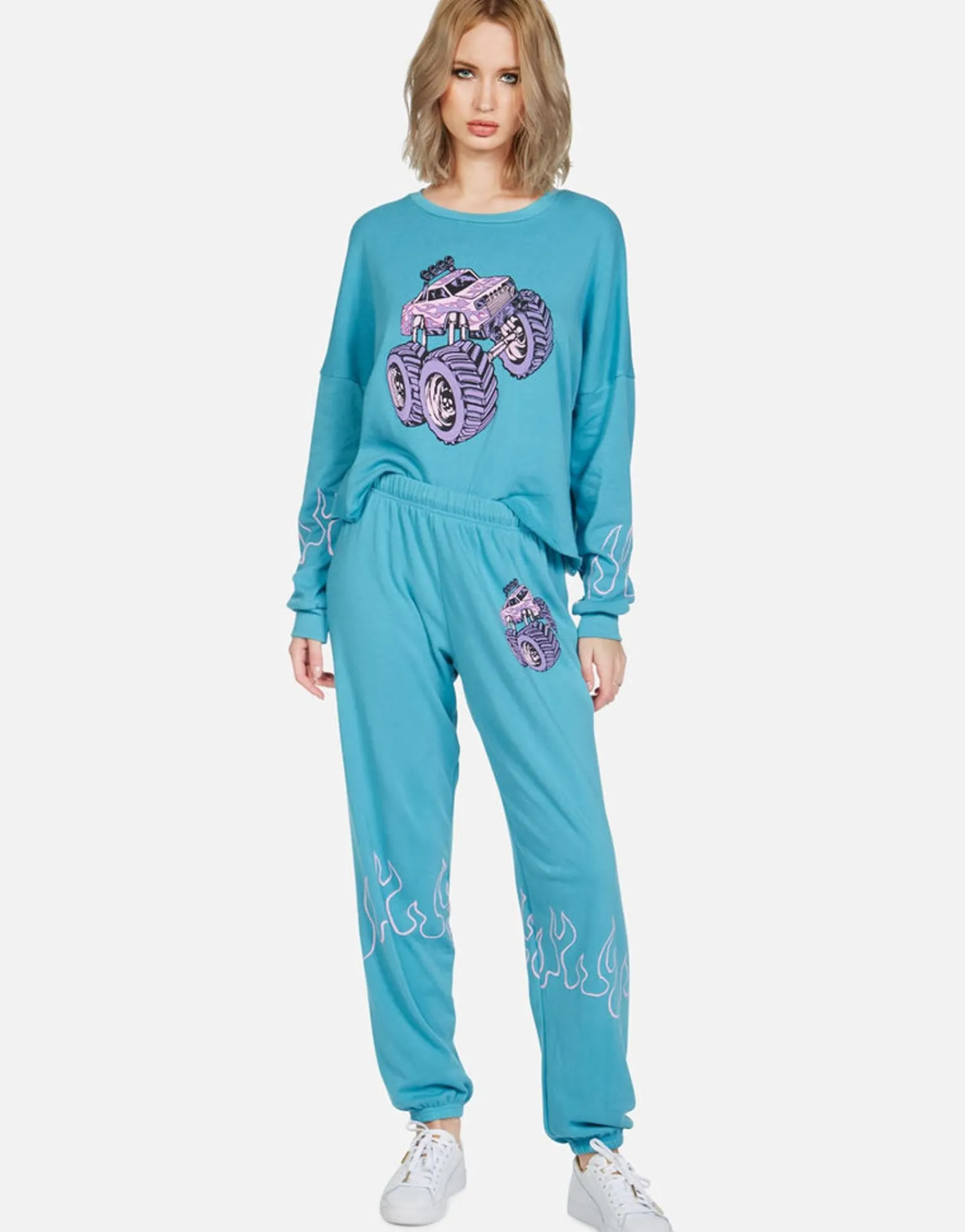 Hot Skull Monster Truck L/S Pullover | Lee By Women Long Sleeve