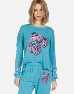 Hot Skull Monster Truck L/S Pullover | Lee By Women Long Sleeve