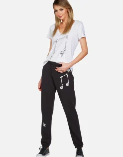 Cheap Skull Music Note S/S V-Neck Tee | Cruz By Women Short Sleeve