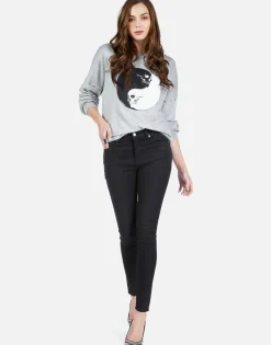Online Skull Yin Yang L/S Boyfriend Pullover | Sierra By Women Long Sleeve