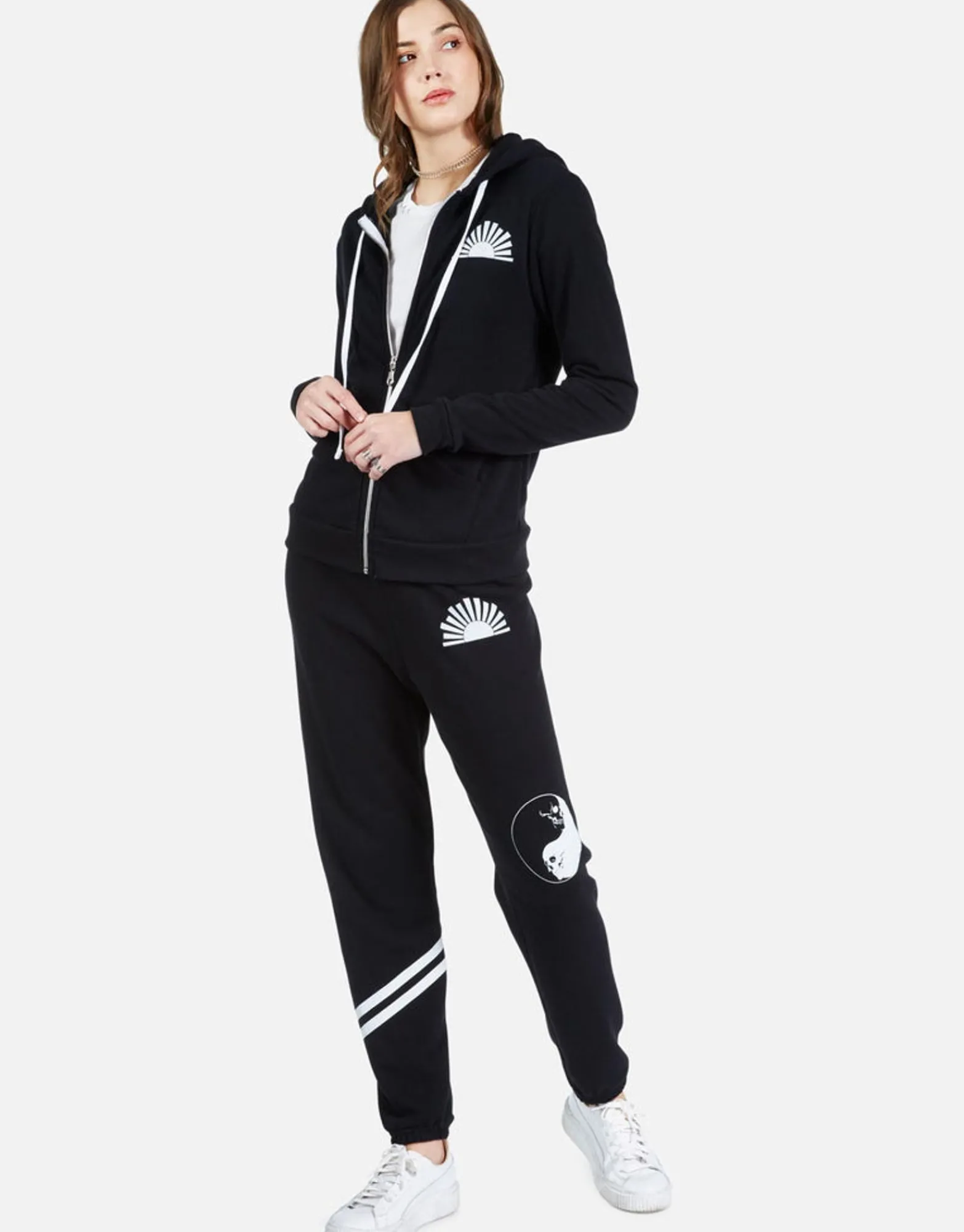 Shop Skull Yin Yang Sweatpant W/ Reverse Waistband | Gia By Women Long Sweatpants