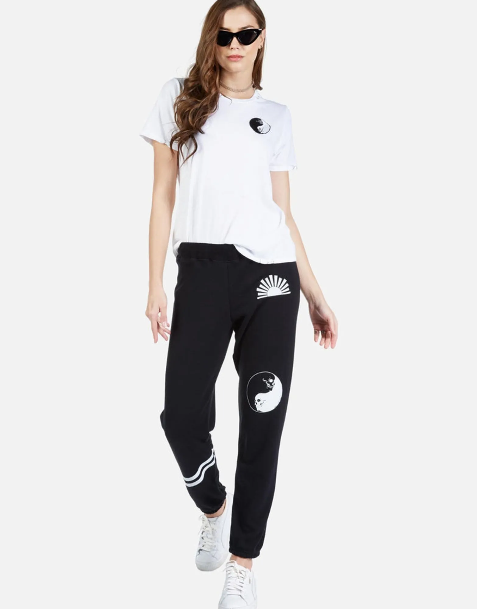 Shop Skull Yin Yang Sweatpant W/ Reverse Waistband | Gia By Women Long Sweatpants