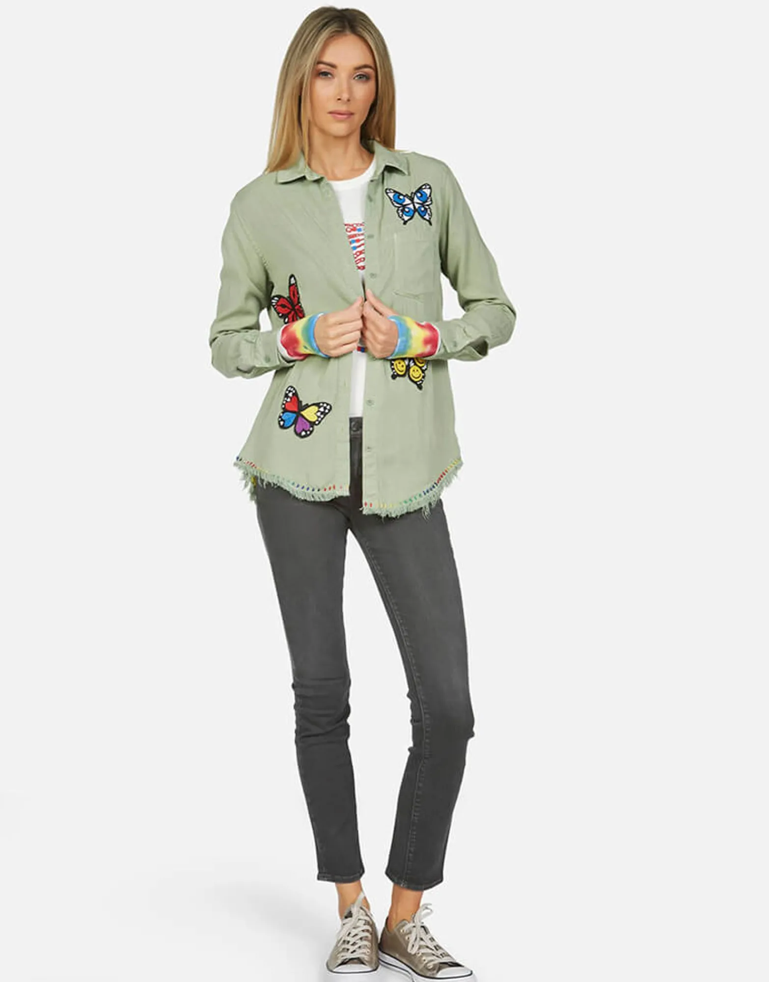 Discount Sloane Butterfly Patches Women Long Sleeve