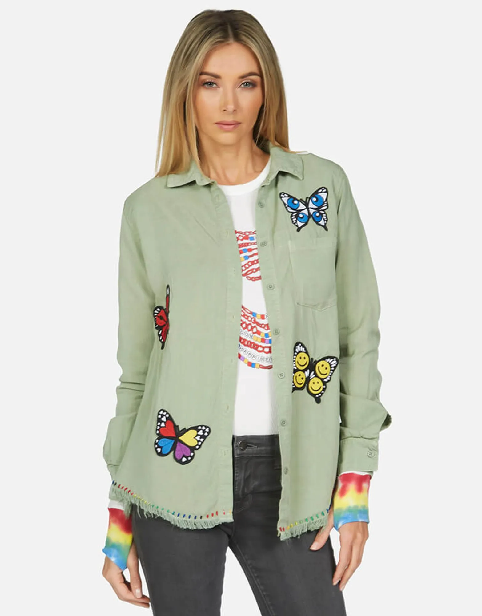 Discount Sloane Butterfly Patches Women Long Sleeve