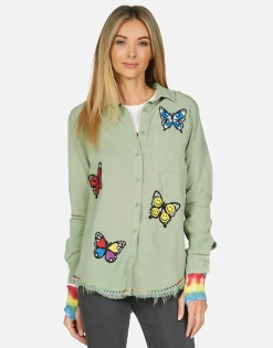 Discount Sloane Butterfly Patches Women Long Sleeve
