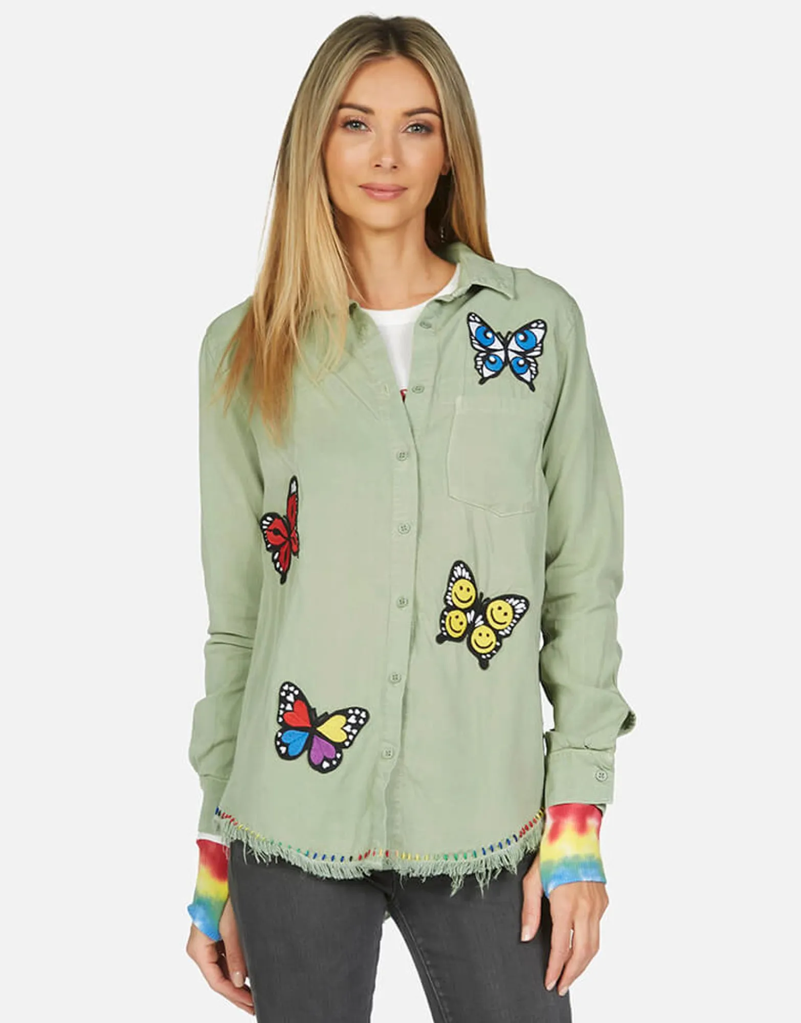 Discount Sloane Butterfly Patches Women Long Sleeve
