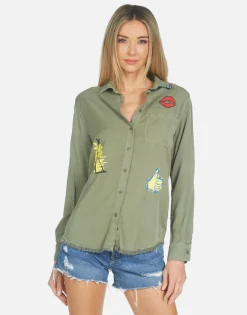 Best Sale Sloane Camp Hair Don'T Care Women Long Sleeve