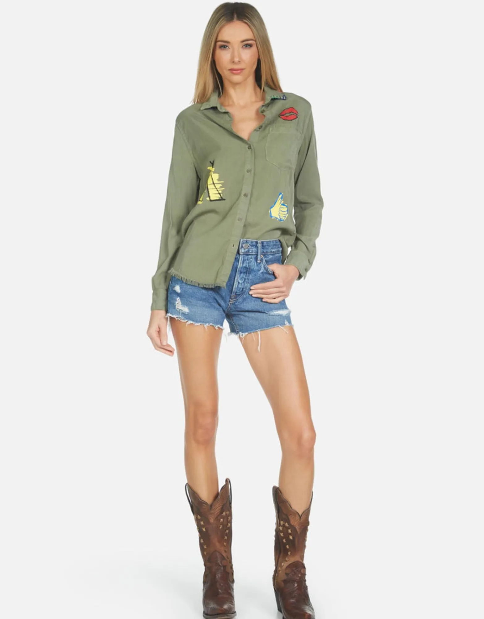 Best Sale Sloane Camp Hair Don'T Care Women Long Sleeve
