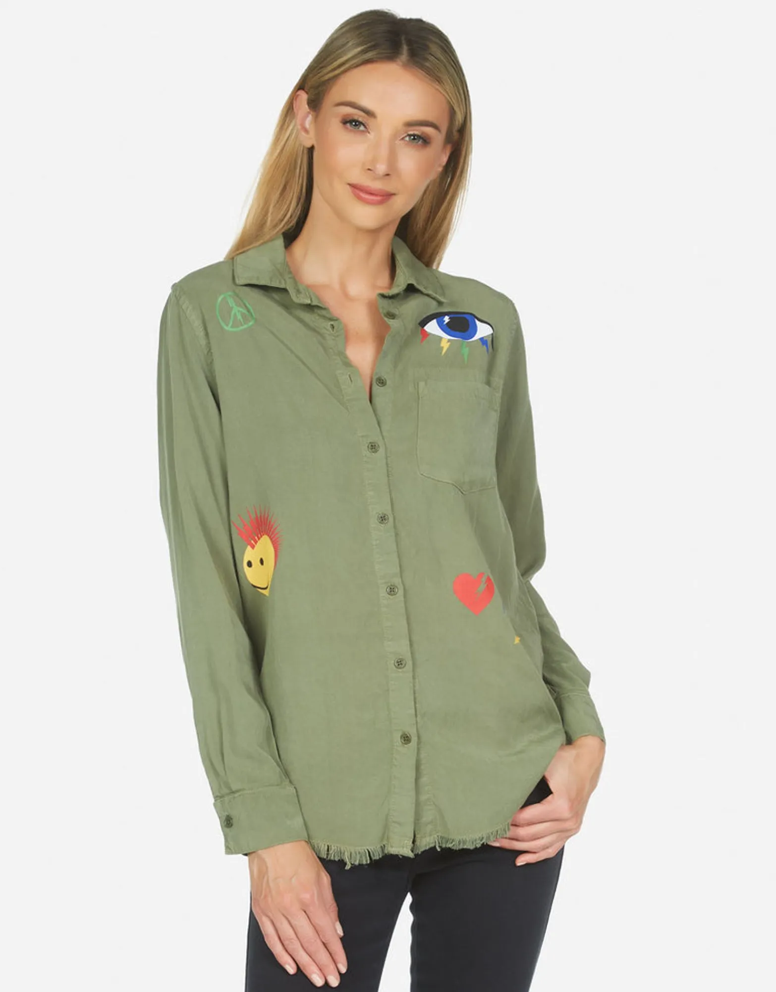 Best Sale Sloane Color Punk Happy Eye Women Long Sleeve