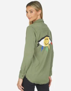 Best Sale Sloane Color Punk Happy Eye Women Long Sleeve