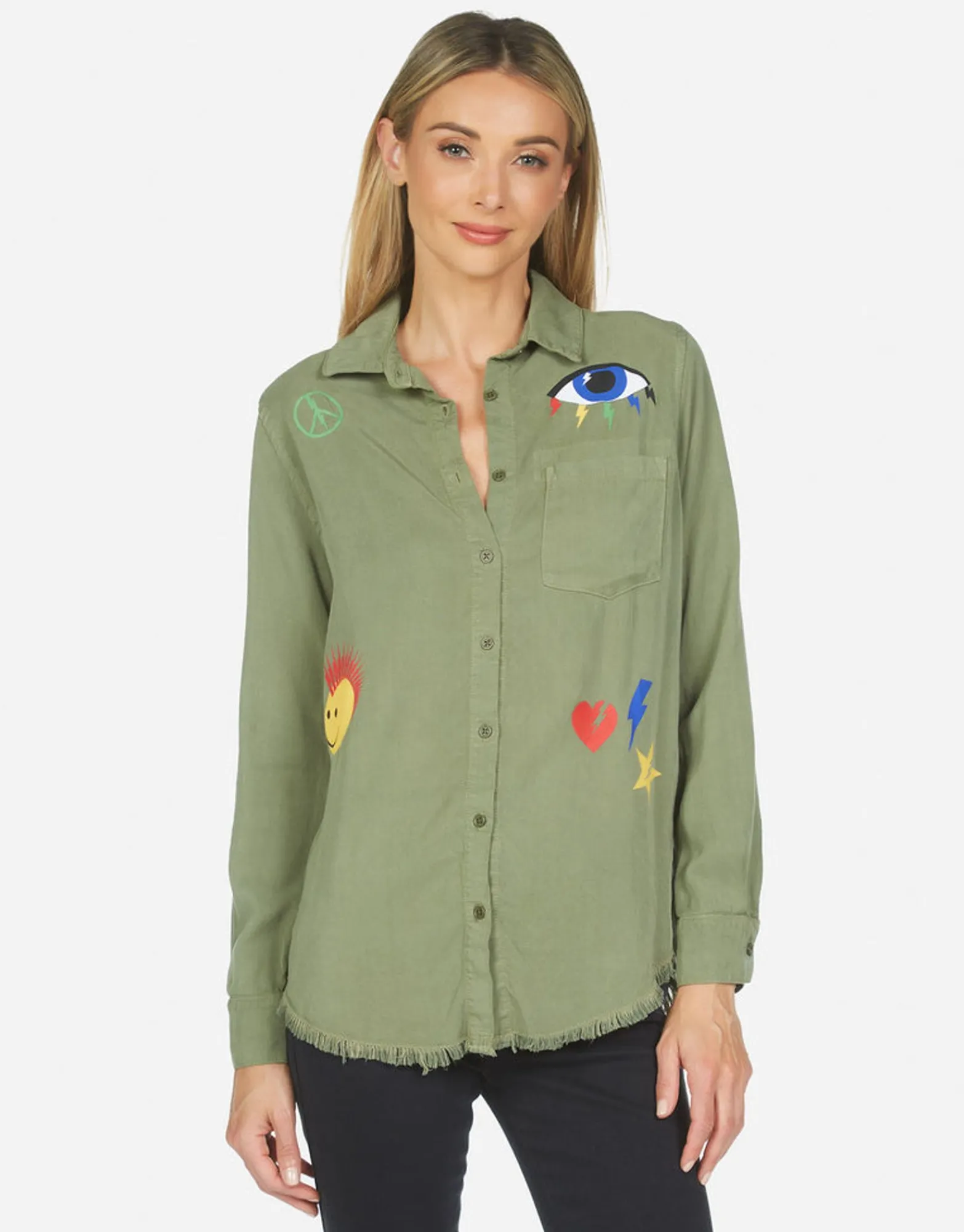 Best Sale Sloane Color Punk Happy Eye Women Long Sleeve