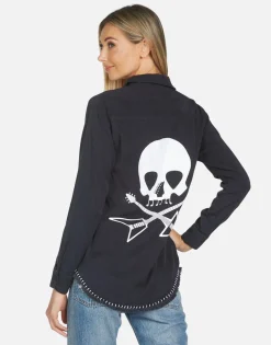 Fashion Sloane Music Skull Women Long Sleeve