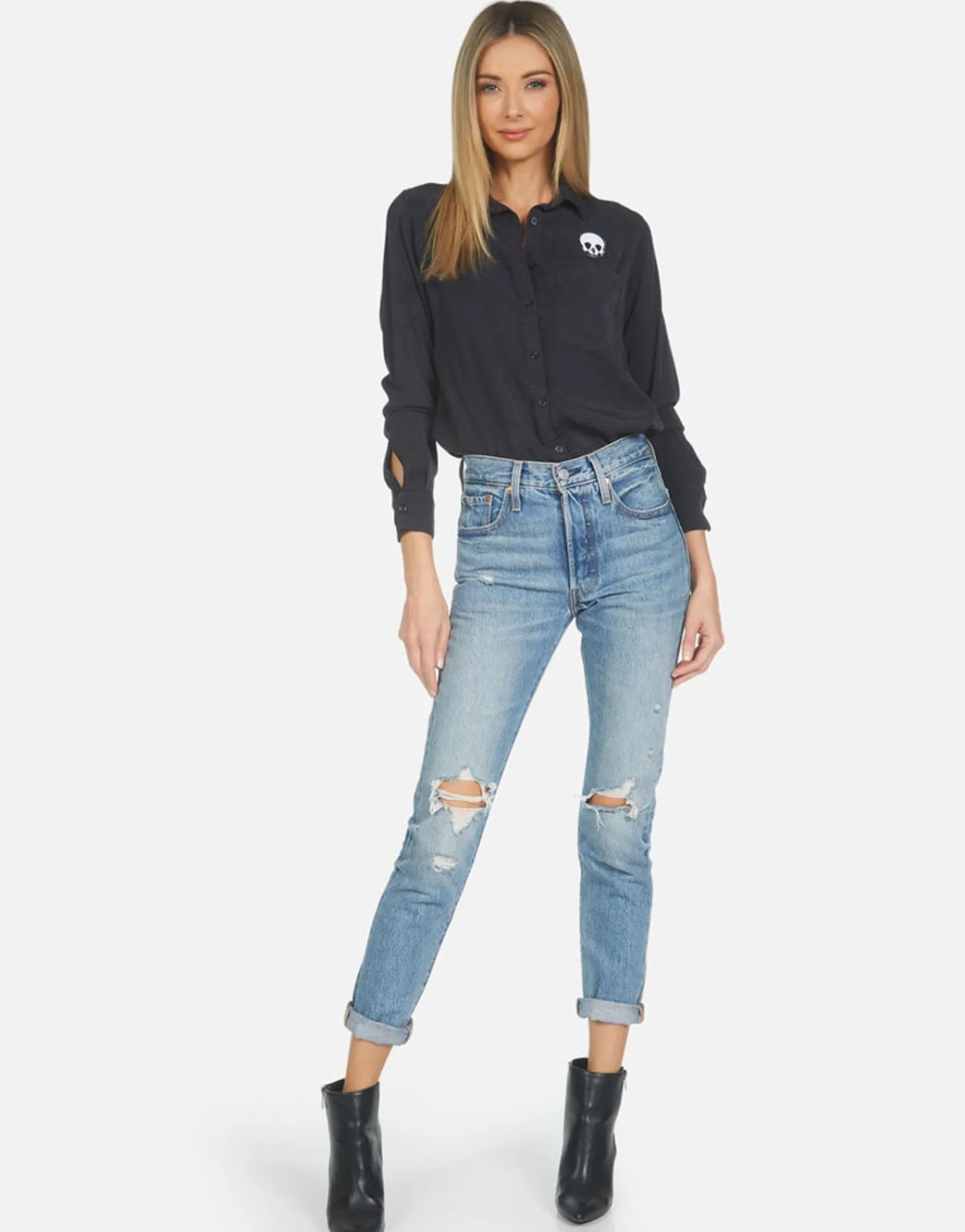 Fashion Sloane Music Skull Women Long Sleeve