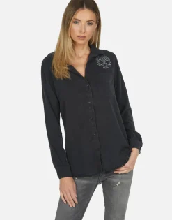 Best Sloane Nailhead Skull Women Long Sleeve