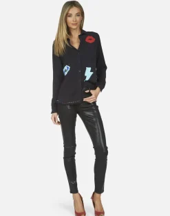 Cheap Sloane Painted Evil Eye Women Long Sleeve