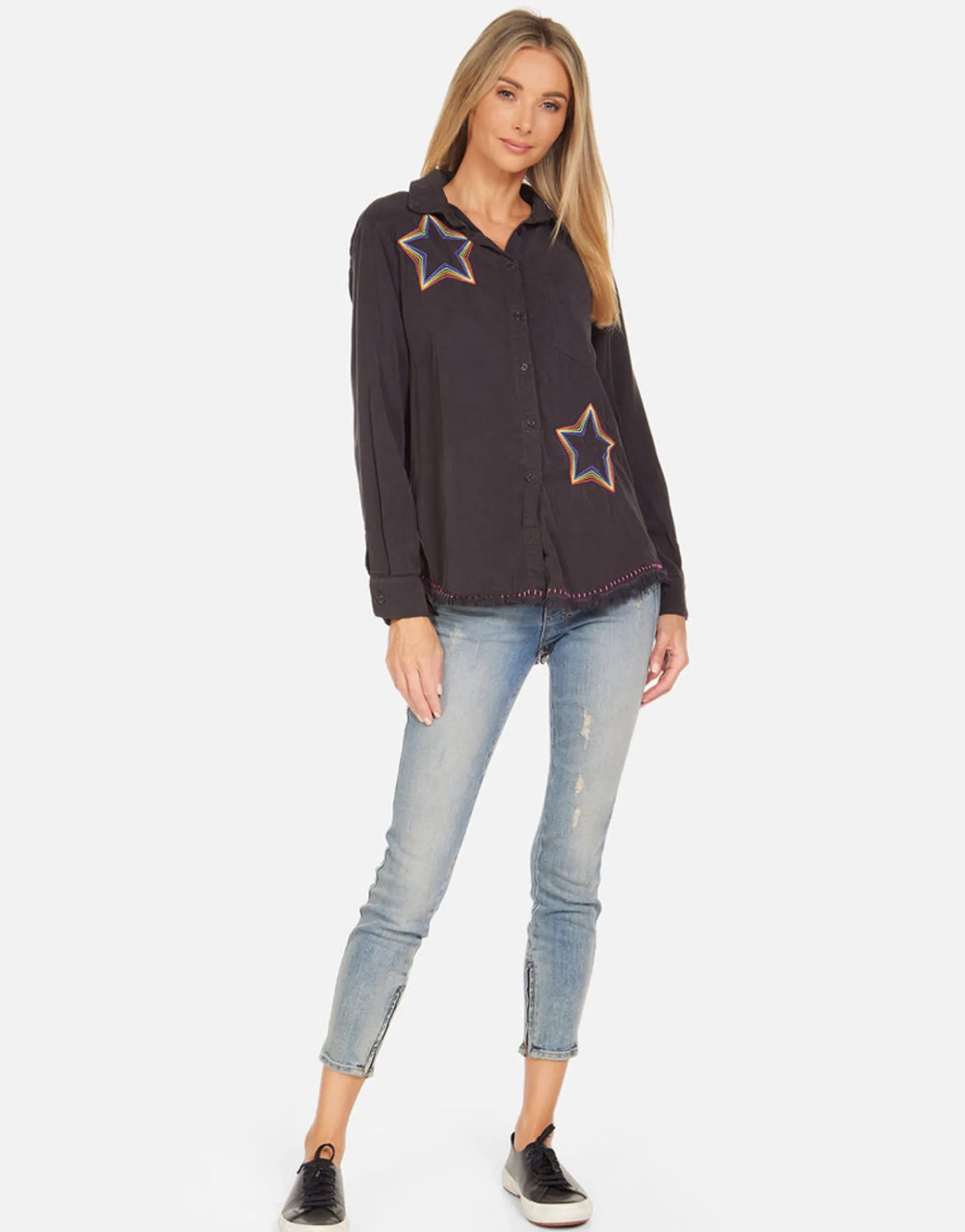 Cheap Sloane Rainbow Lip Outline Women Long Sleeve