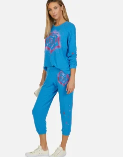 Flash Sale Sparkle Rose Crop Sweat Pant | Alana By Women Crop Sweatpants