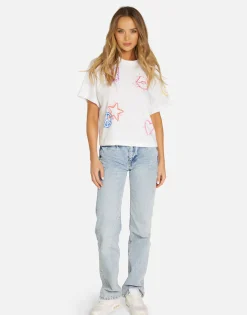 Cheap Splatter Elements Boxy Crop Tee In | Rue By Women Short Sleeve