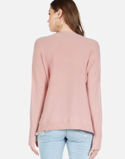 Discount Spray Heart Draped Cashmere Sweater | Ladona By Women Sweaters & Knits