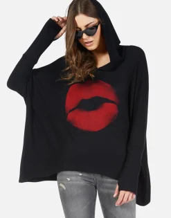 Cheap Spray Kiss Oversized Pullover Hoodie | Wilma By Women Hoodies