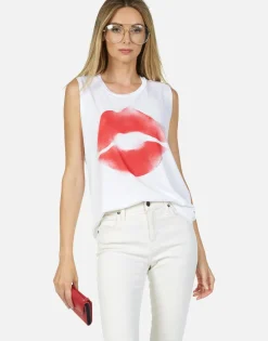 Cheap Spray Kiss Scoop Neck Tank | Kel By Women Tanks