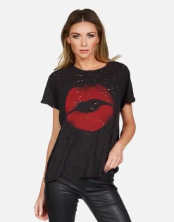 Store Spray Kiss S/S Vintage Tee | Bess By Women Short Sleeve