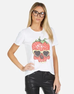 Online Strawberry Skull Vintage Tee In | Croft X By Women Short Sleeve
