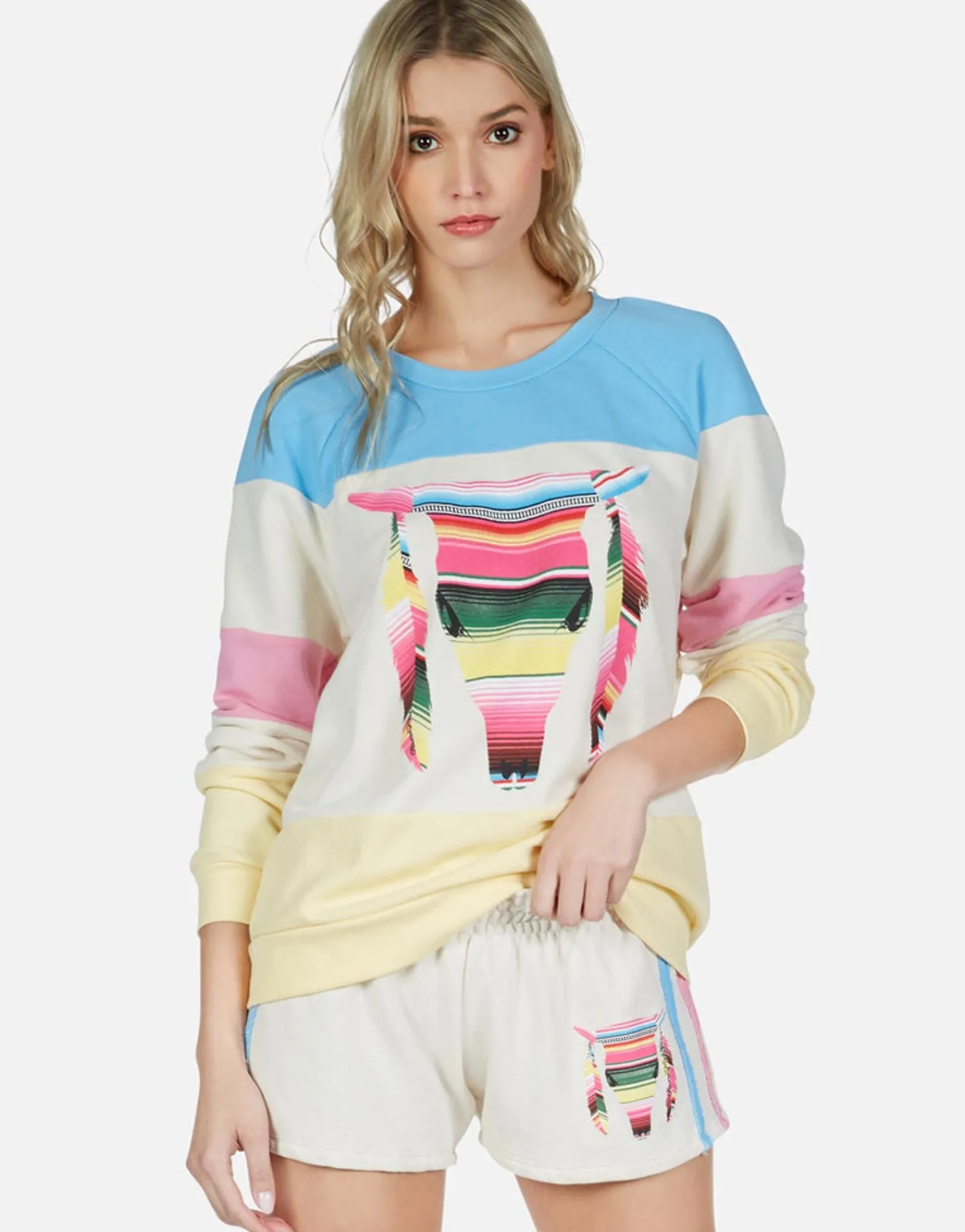 Flash Sale Stripe Bull Color Block Raglan Pullover | Lina By Women Long Sleeve