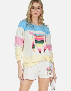 Flash Sale Stripe Bull Color Block Raglan Pullover | Lina By Women Long Sleeve