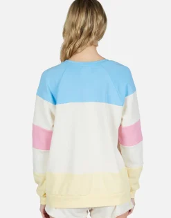 Flash Sale Stripe Bull Color Block Raglan Pullover | Lina By Women Long Sleeve