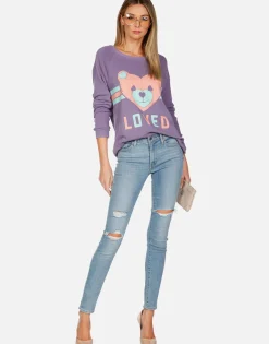 Online Striped Heart Teddy Vintage Pullover | Noleta By Women Long Sleeve