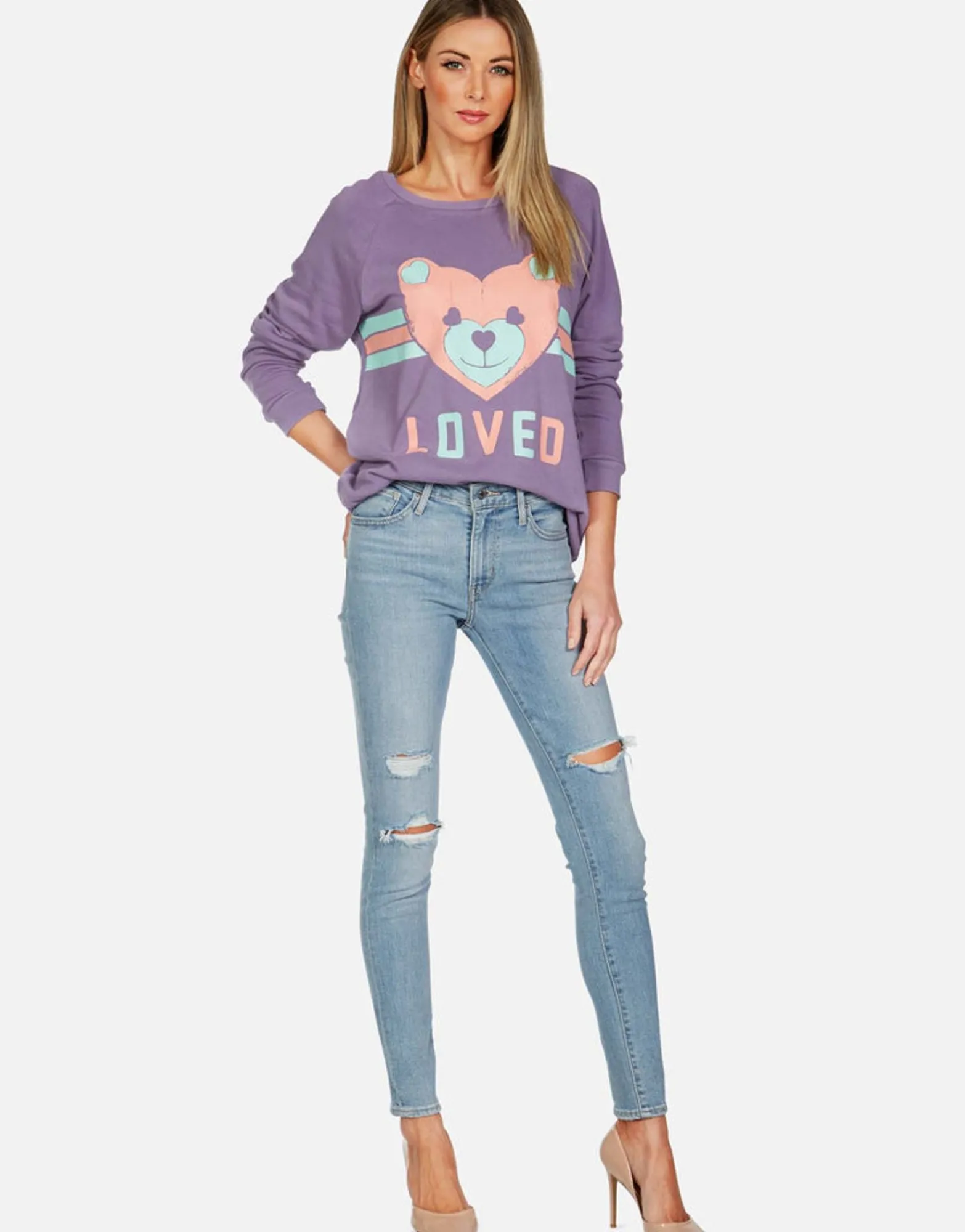 Online Striped Heart Teddy Vintage Pullover | Noleta By Women Long Sleeve