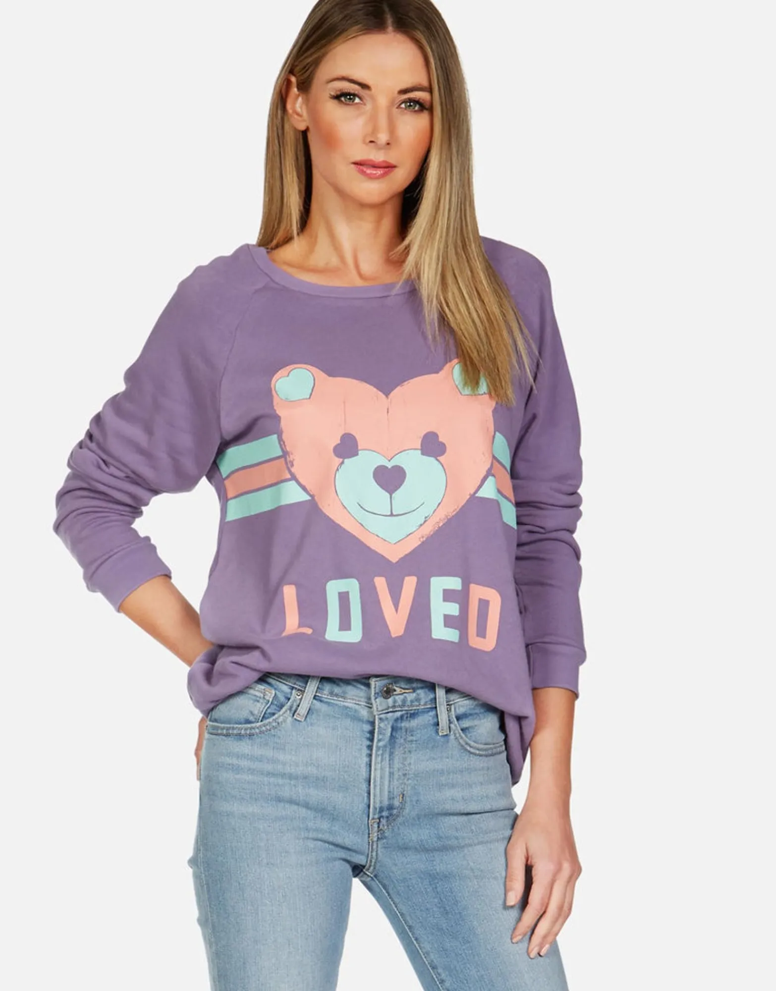 Online Striped Heart Teddy Vintage Pullover | Noleta By Women Long Sleeve
