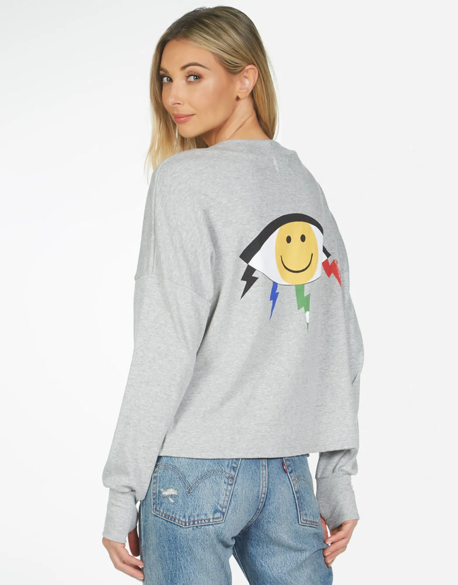 Cheap Susan Color Punk Happy Eye Women Long Sleeve