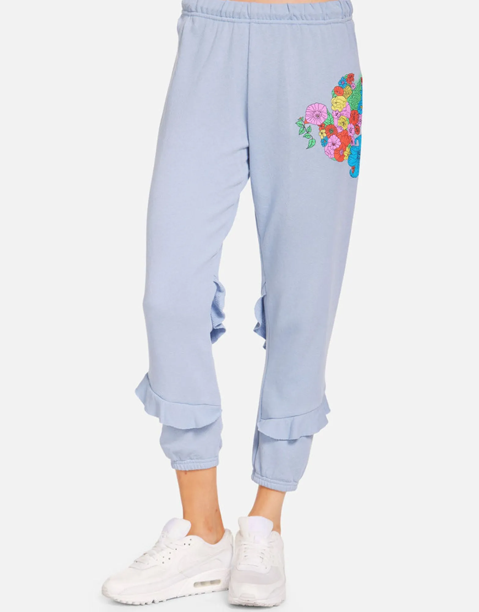 Sale Tamara Floral Dove Women Crop Sweatpants