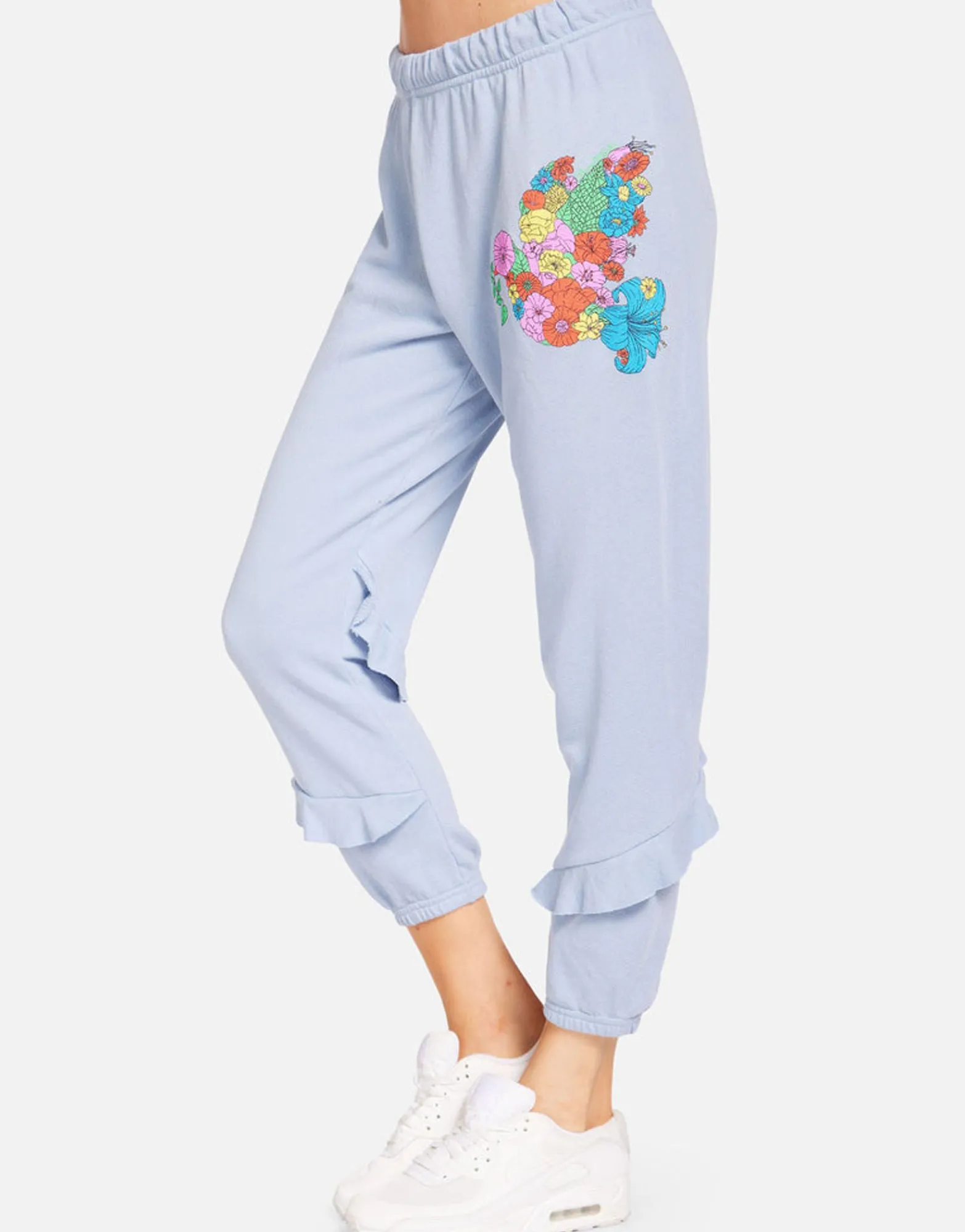 Sale Tamara Floral Dove Women Crop Sweatpants