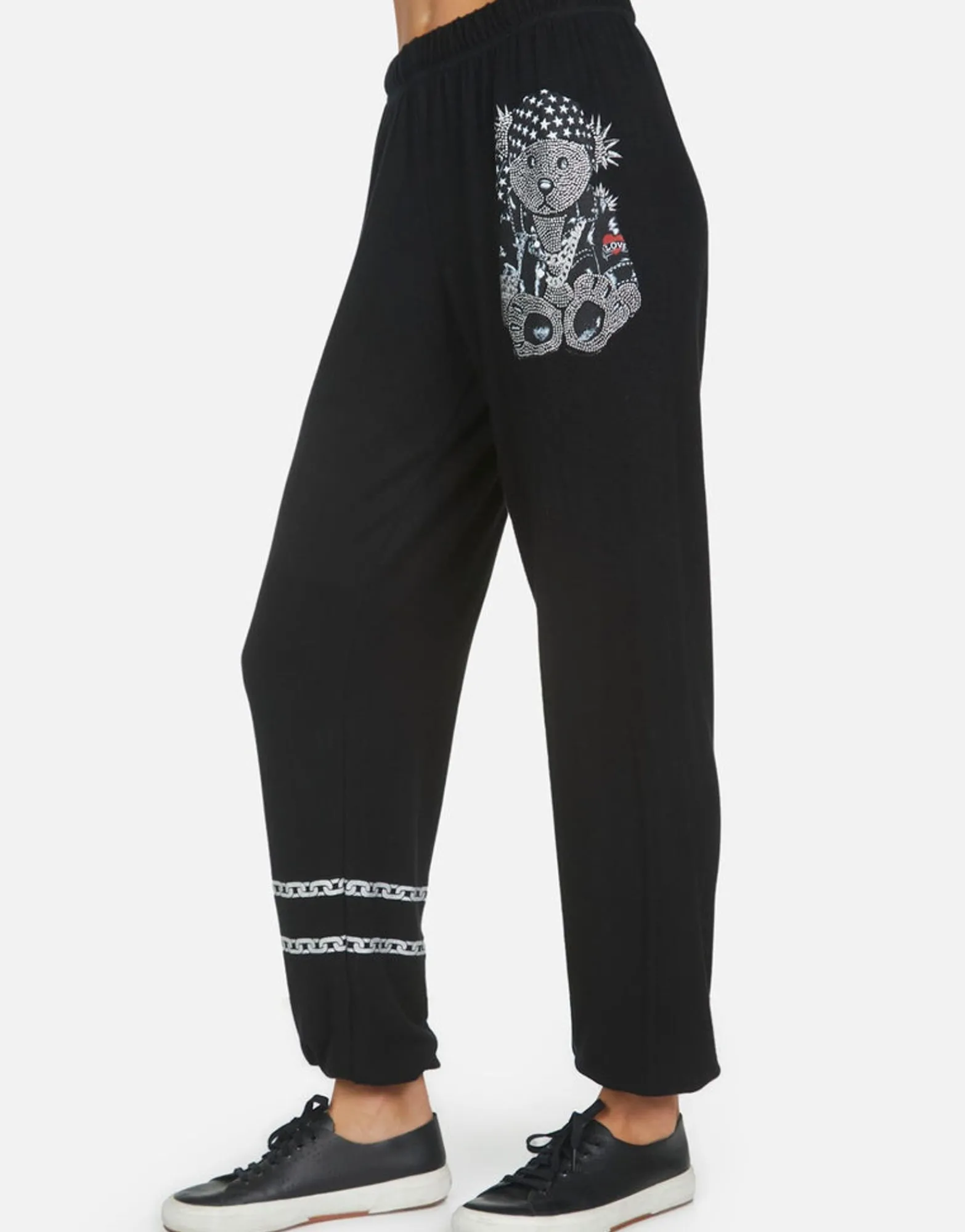 Cheap Tanzy Crystal Rocker Teddy Women Long Sweatpants