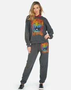 Sale Tanzy Def Leppard Leopard Women Long Sweatpants