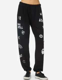 Best Sale Tanzy Doodle Elements Women Long Sweatpants