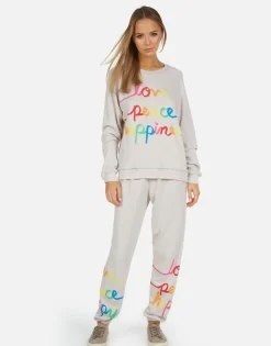 Store Tanzy Love Peace Happiness Women Long Sweatpants